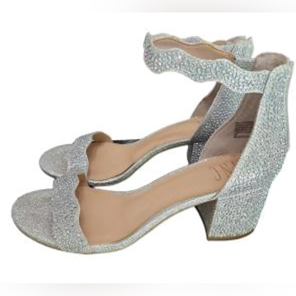 INC International Concepts Women's Glittering Silver Heels